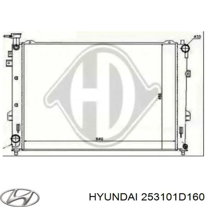 253101D160 China radiador refrigeración del motor