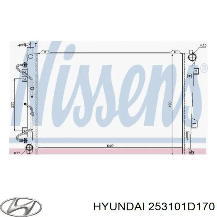 253101D170 Hyundai/Kia radiador refrigeración del motor