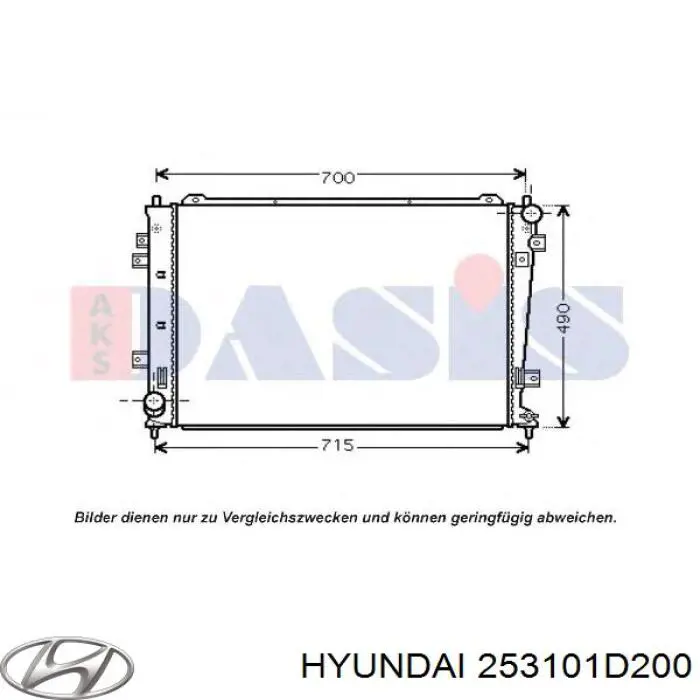 Água radiador Hyundai/Kia 253101D200 precio, desde 90,70 EUR