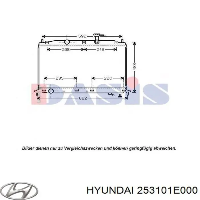 25310-1E000 Hyundai/Kia radiador