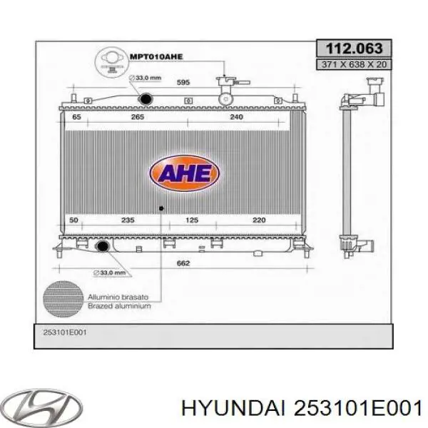 253101E001 Hyundai/Kia radiador