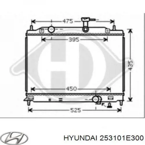 253101E300 Hyundai/Kia radiador