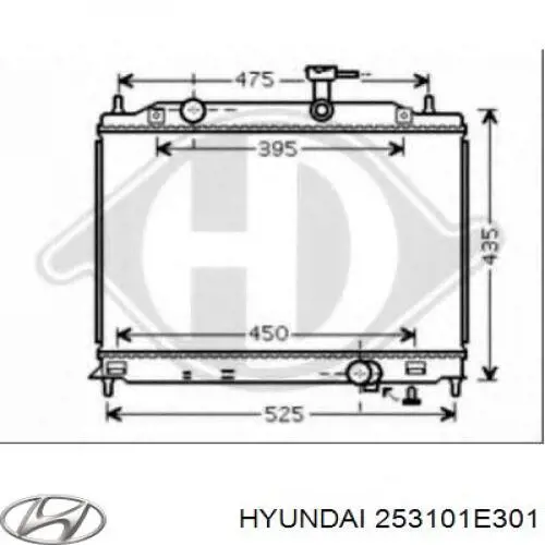 Comprar 253101E301 Hyundai/Kia Radiador de auto