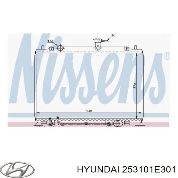 253101E301 Hyundai/Kia radiador