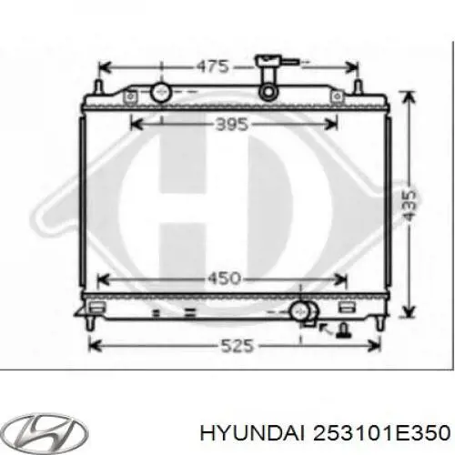 253101E350 Hyundai/Kia radiador