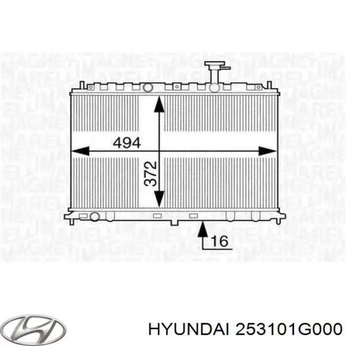 253101G000 Hyundai/Kia Refrigeración del motor