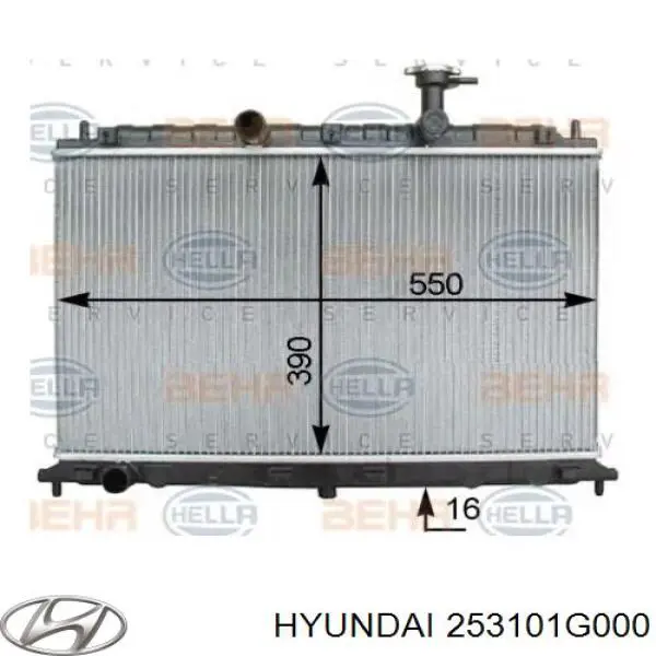 Água radiador Hyundai/Kia 253101G000 precio, desde 109,83 EUR