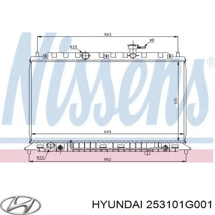 Água radiador Hyundai/Kia 253101G001 precio, desde 93,83 EUR