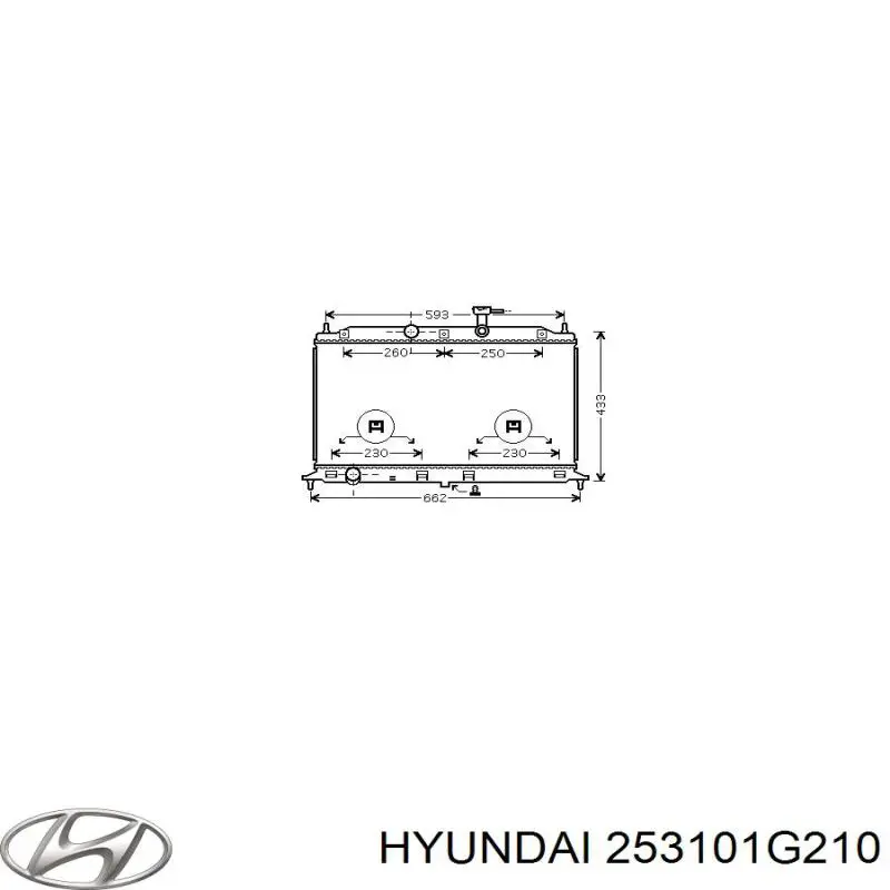 Radiador 253101G210 Hyundai/Kia