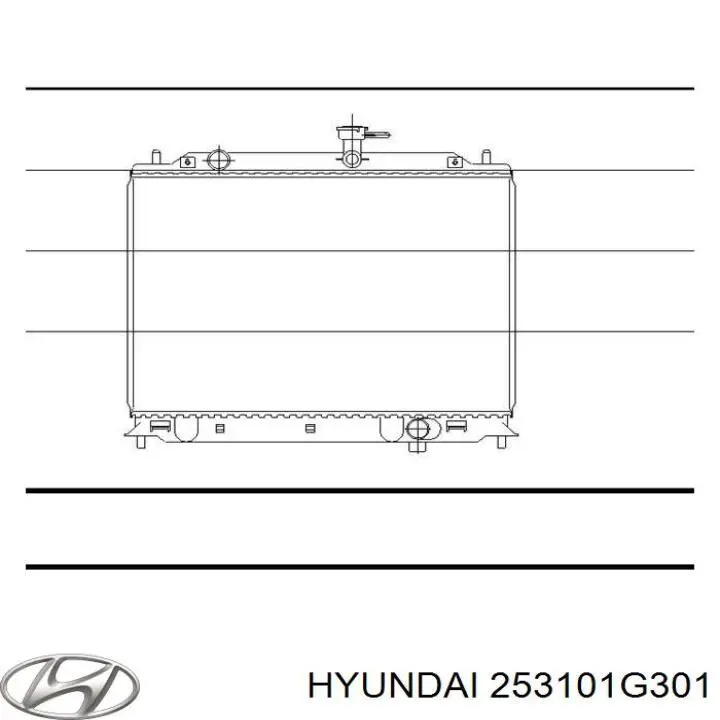 253101G301 Hyundai/Kia radiador refrigeración del motor