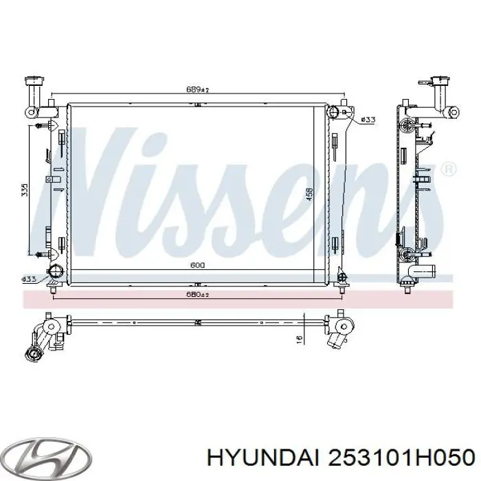 Água radiador Hyundai/Kia 253101H050 precio, desde 106,71 EUR