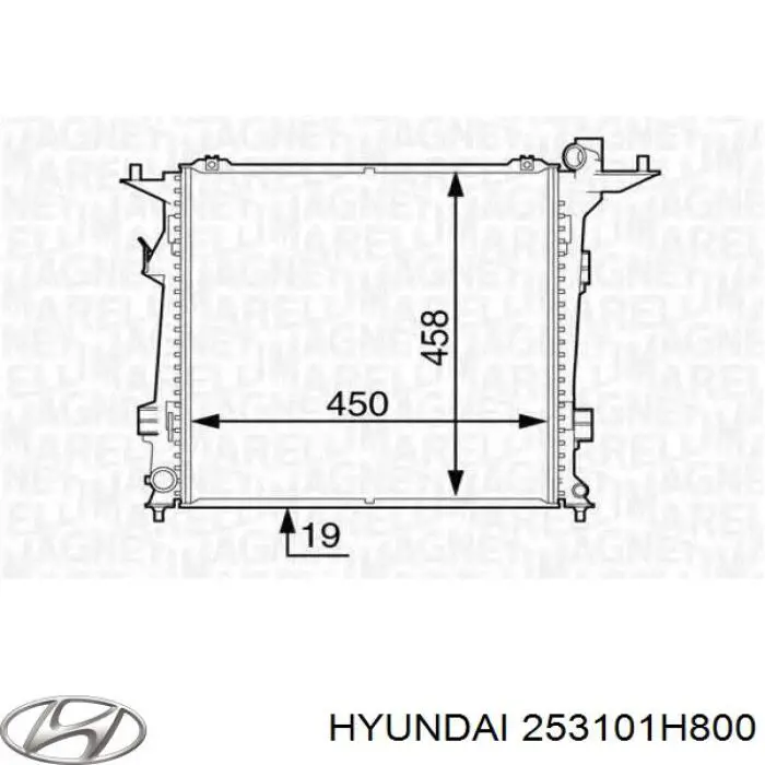 253101H800 Hyundai/Kia radiador refrigeración del motor