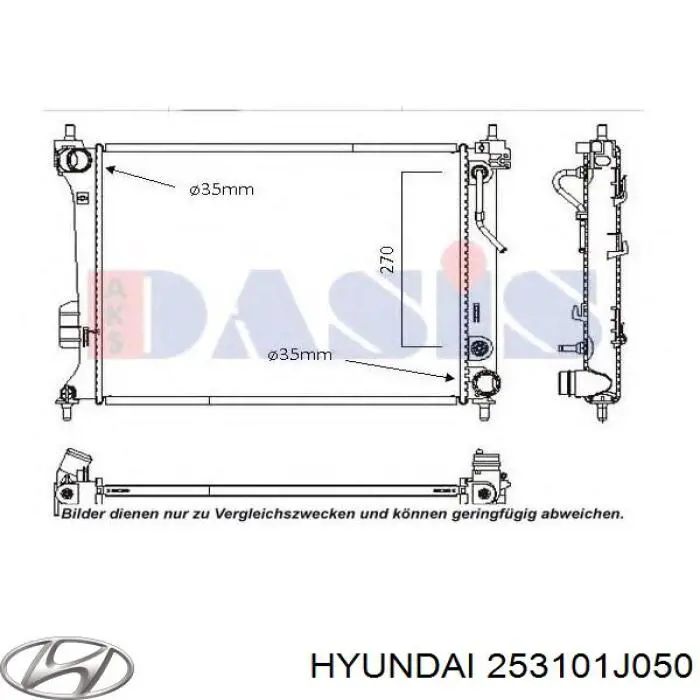 253101J050 Hyundai/Kia radiador refrigeración del motor