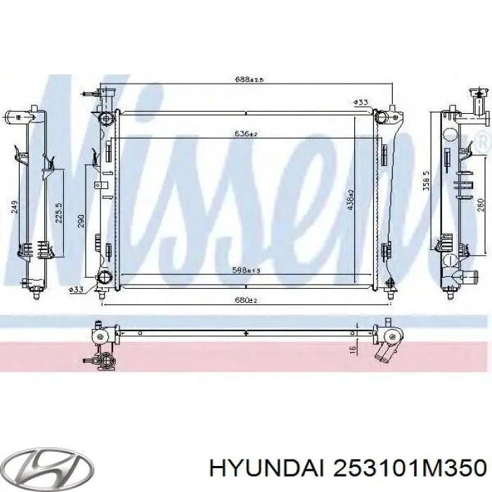 Água radiador Hyundai/Kia 253101M350 precio, desde 147,44 EUR