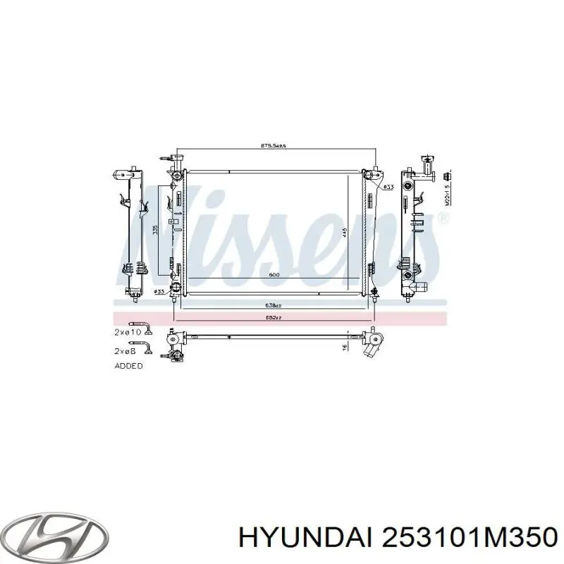 Radiador 253101M350 Hyundai/Kia