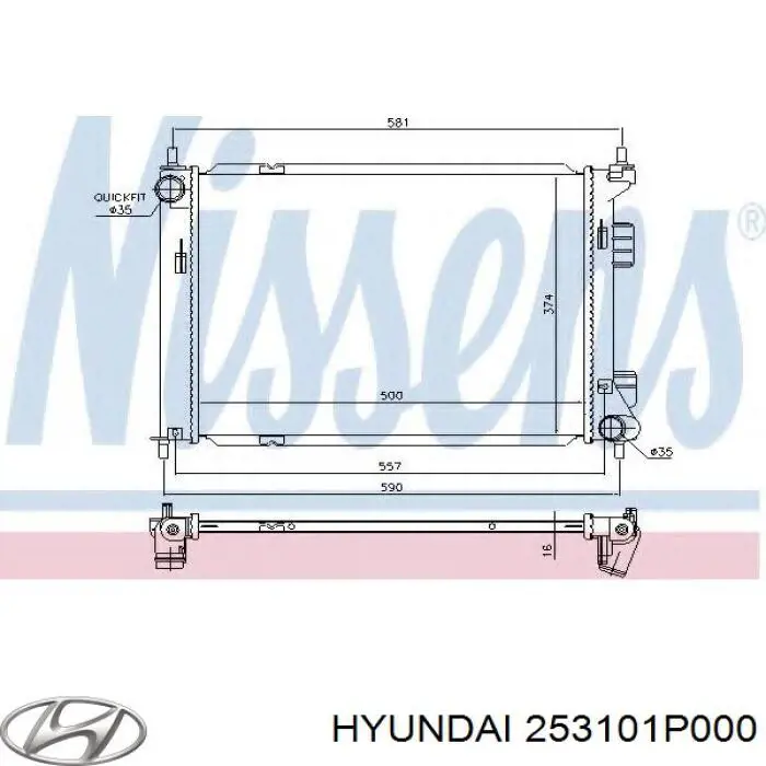 59341 NRF radiador refrigeración del motor