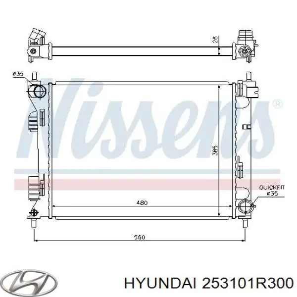 Comprar 253101R300 Hyundai/Kia Radiador de auto