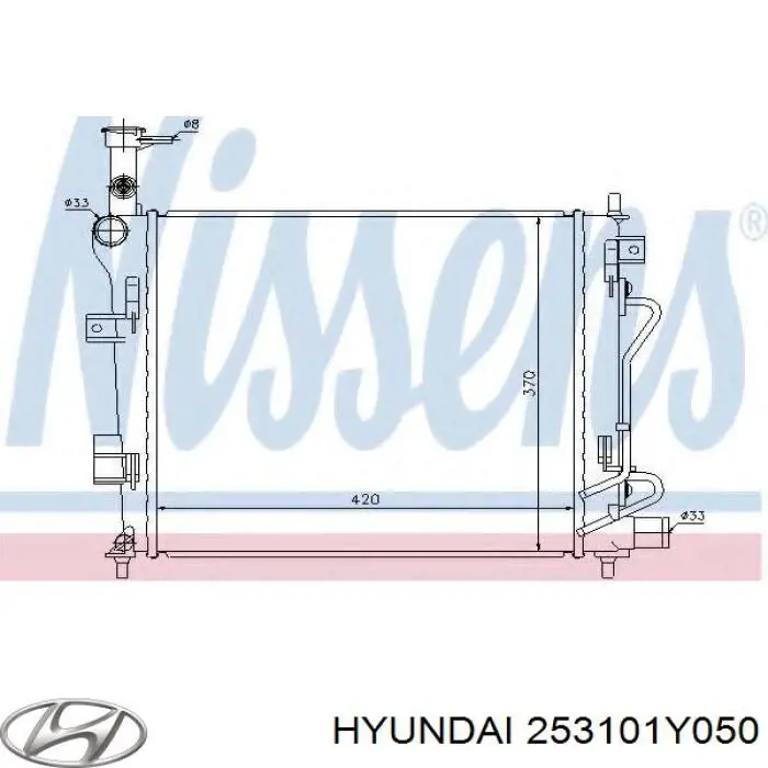 Radiador 253101Y050 Hyundai/Kia