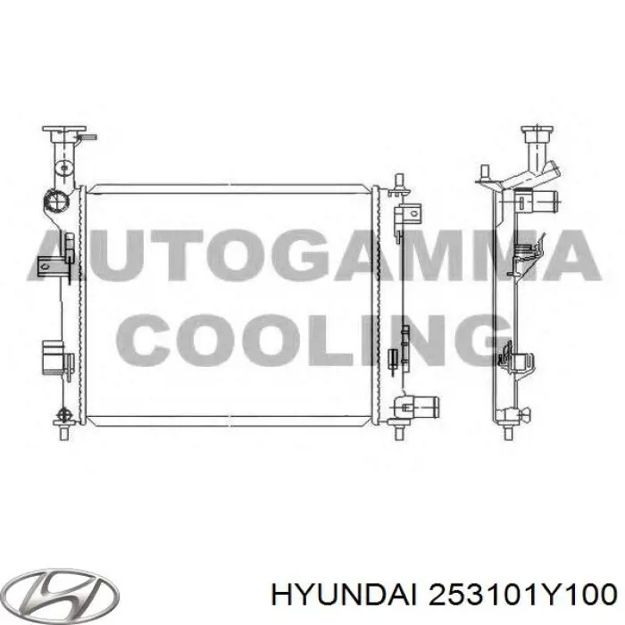 253101Y100 Hyundai/Kia radiador refrigeración del motor