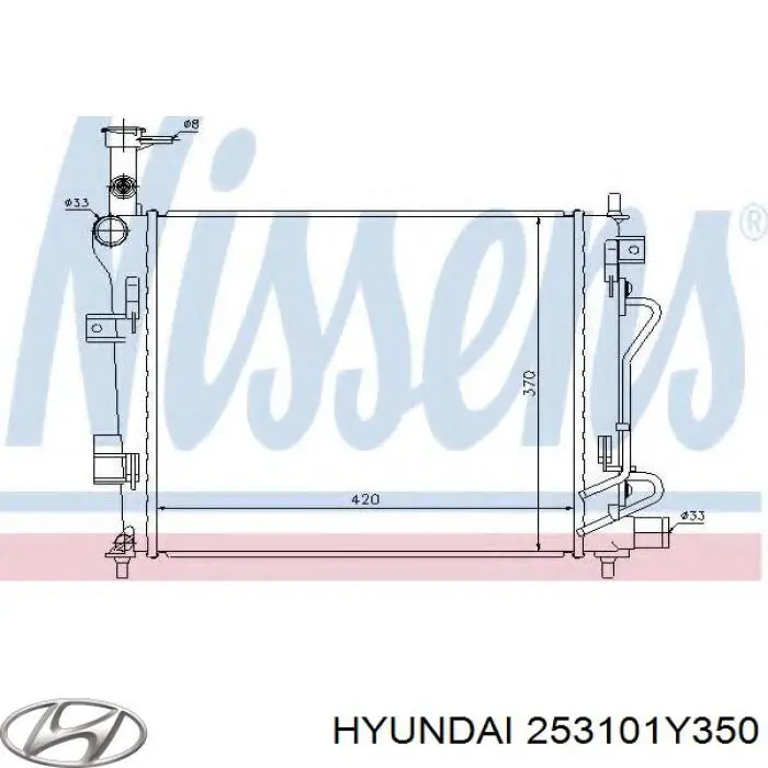 Água radiador Hyundai/Kia 253101Y350 precio, desde 102,54 EUR