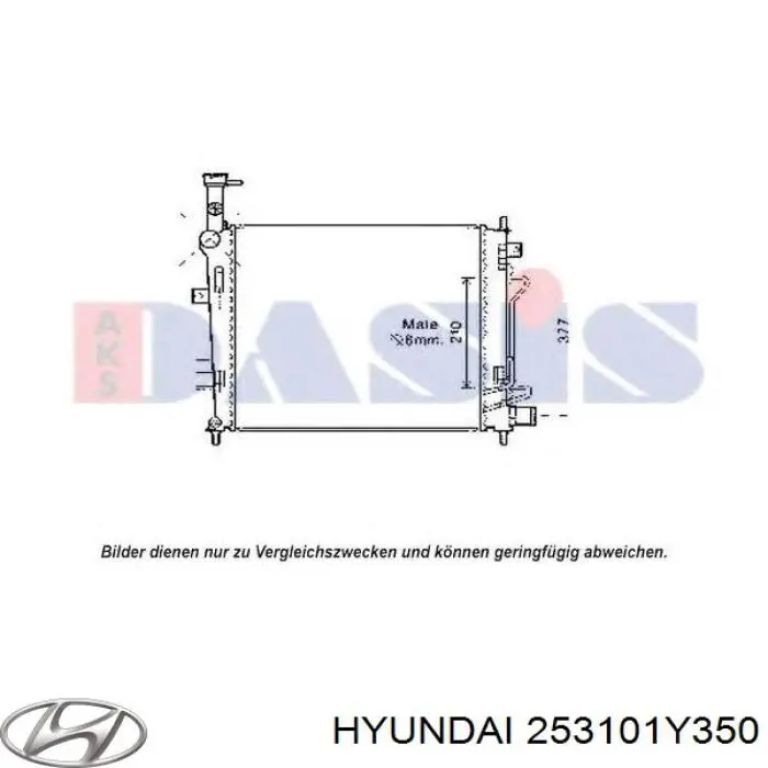 253101Y350 Hyundai/Kia radiador refrigeración del motor