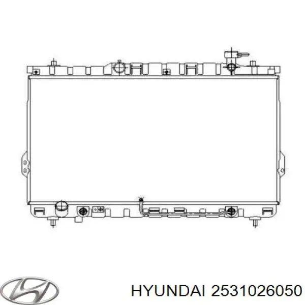 2531026050 Hyundai/Kia radiador refrigeración del motor