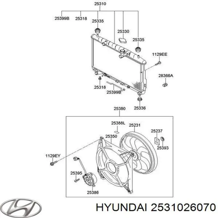 Água radiador Hyundai/Kia 2531026070 precio, desde 109,79 EUR