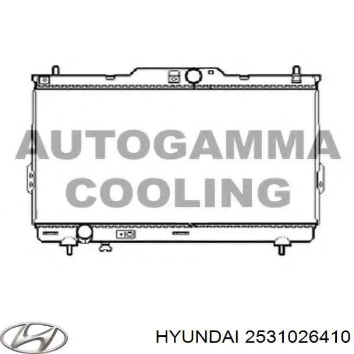 2531026410 Hyundai/Kia radiador refrigeración del motor