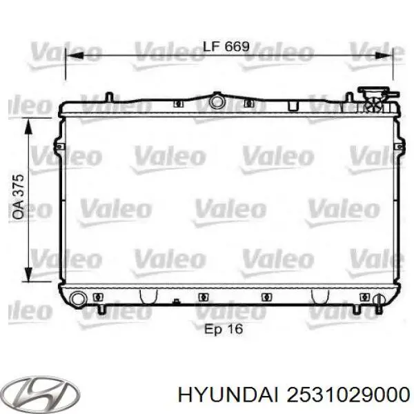 2531029000 Hyundai/Kia radiador refrigeración del motor