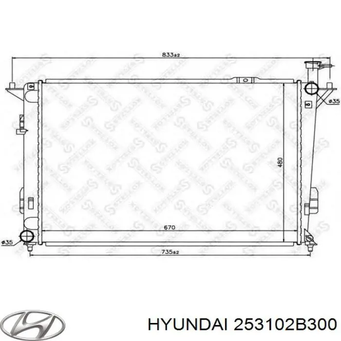 Radiador 253102B300 Hyundai/Kia
