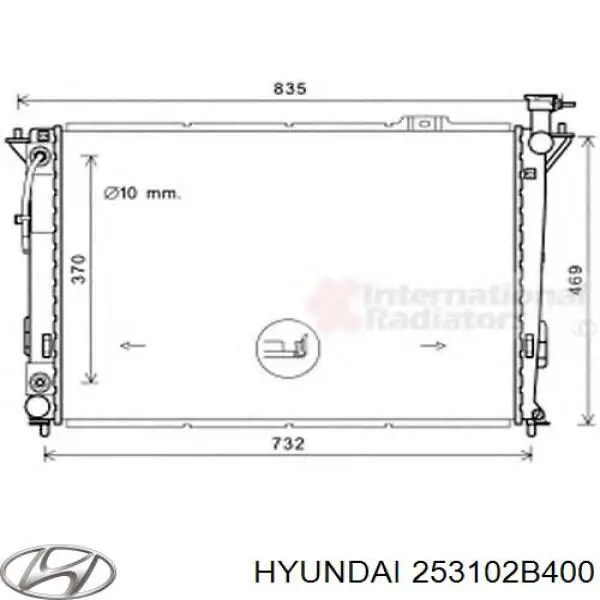 253102B400 Hyundai/Kia Refrigeración del motor