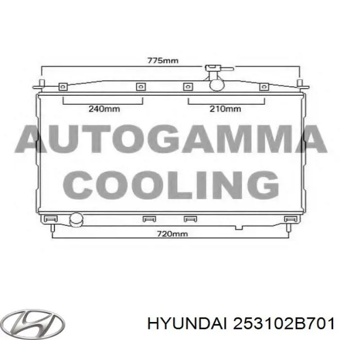 Água radiador Hyundai/Kia 253102B701 precio, desde 95,83 EUR