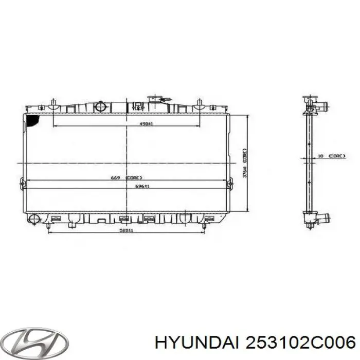 Comprar 253102C006 Hyundai/Kia Radiador de auto