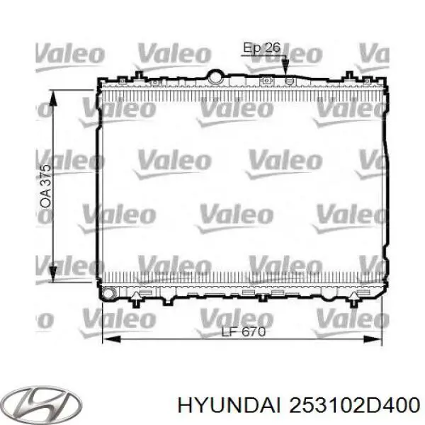 Água radiador Hyundai/Kia 253102D400 precio, desde 155,36 EUR