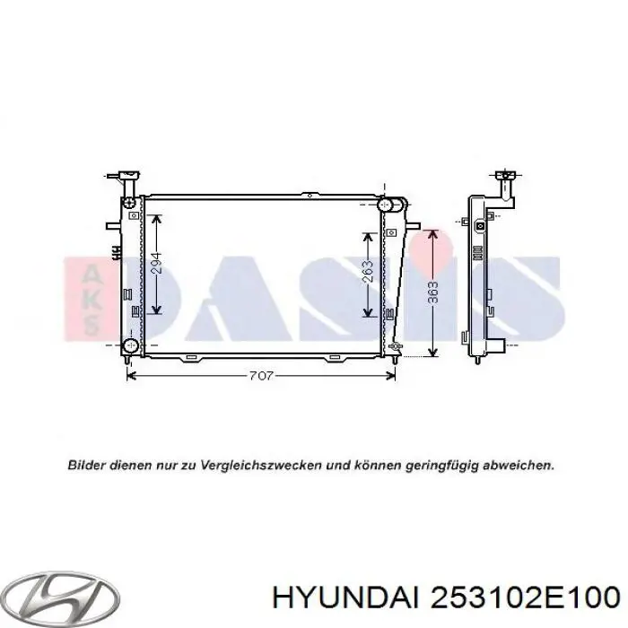 Comprar 253102E100 Hyundai/Kia Radiador de auto