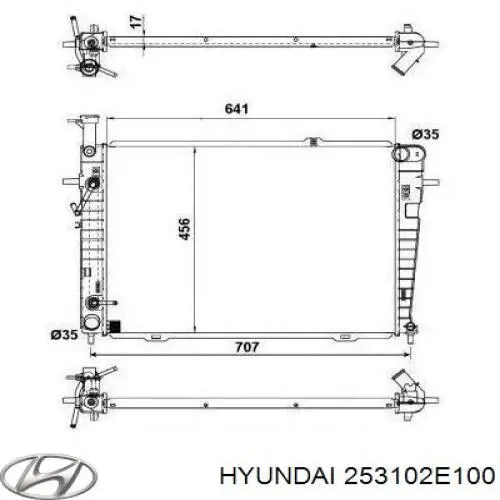 253102E100 Hyundai/Kia radiador