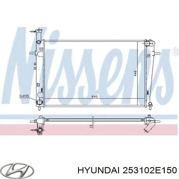 Água radiador Hyundai/Kia 253102E150 precio, desde 118,49 EUR