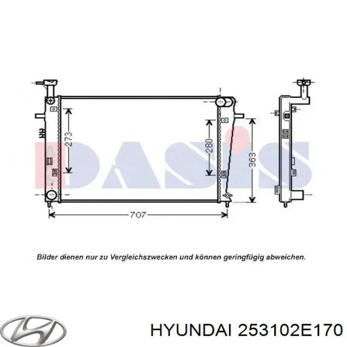 253102E170 Hyundai/Kia Refrigeración del motor