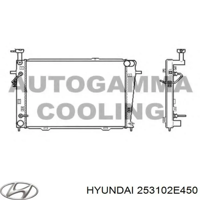 253102E450 Hyundai/Kia radiador