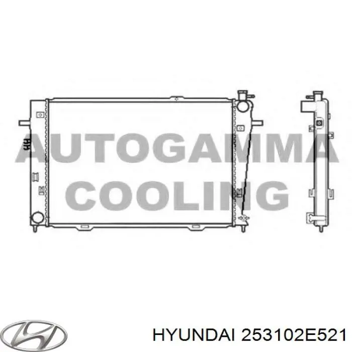 Radiador refrigeración del motor HYUNDAI 253102E521