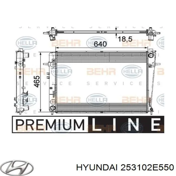 Água radiador Hyundai/Kia 253102E550 precio, desde 111,83 EUR