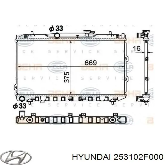 Comprar 253102F000 Hyundai/Kia Radiador de auto
