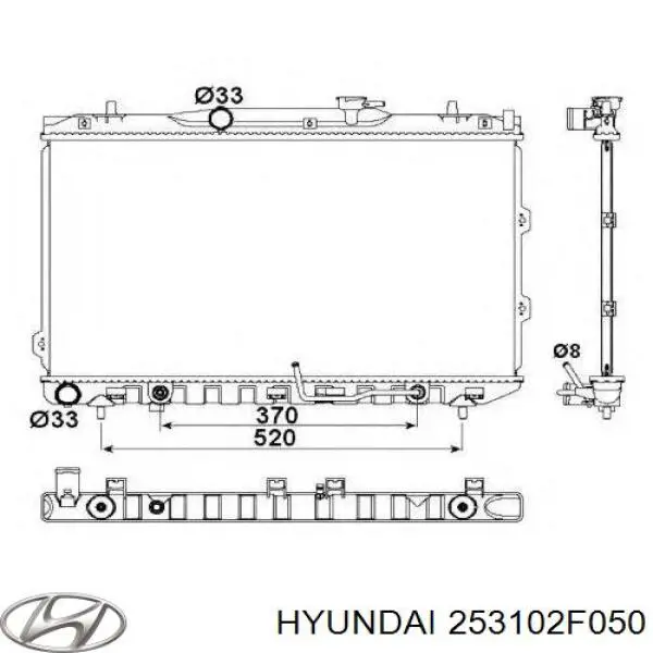 Radiador 253102F050 Hyundai/Kia