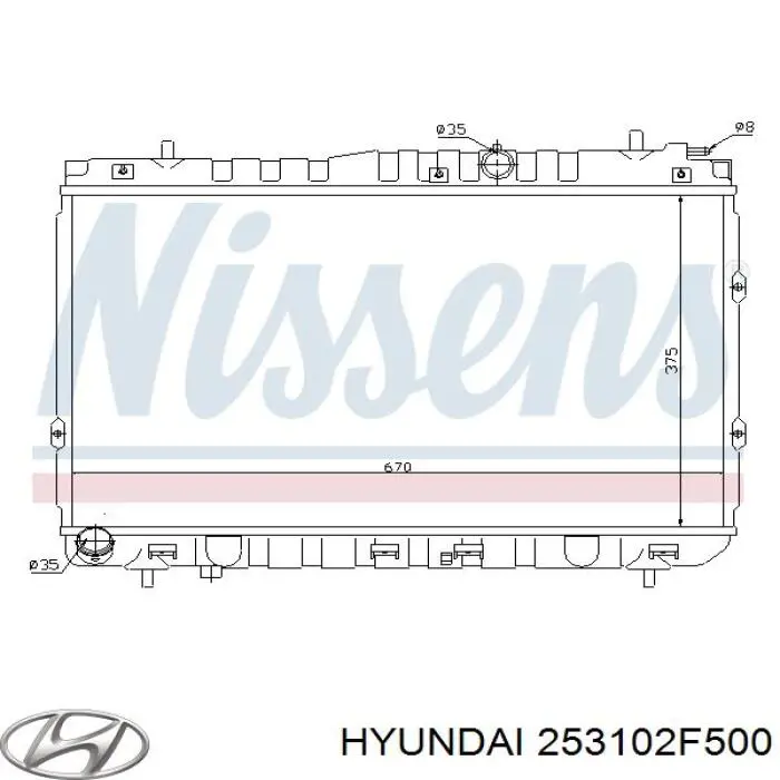 Água radiador Hyundai/Kia 253102F500 precio, desde 146,60 EUR