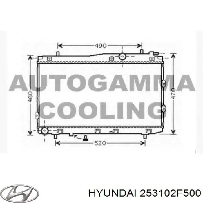 253102F500 Hyundai/Kia radiador refrigeración del motor