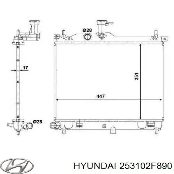 Radiador 253102F890 Hyundai/Kia