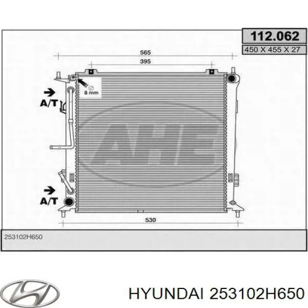 253102H650 Hyundai/Kia radiador refrigeración del motor