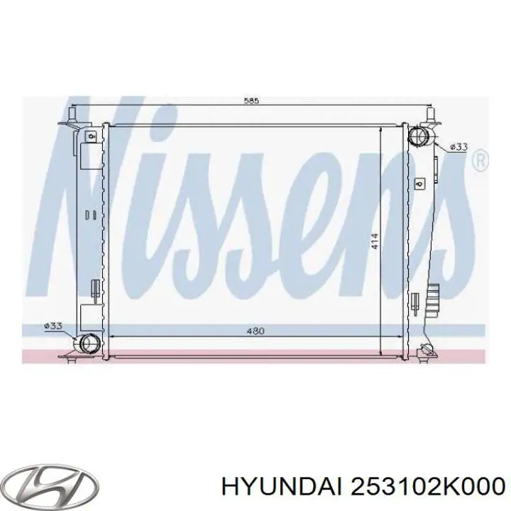 253102K000 Hyundai/Kia Refrigeración del motor