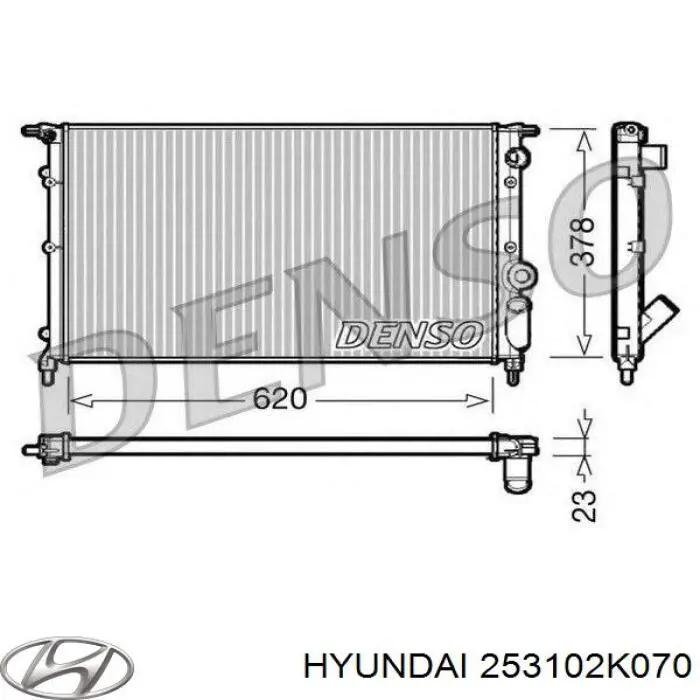 Radiador 253102K050 Hyundai/Kia