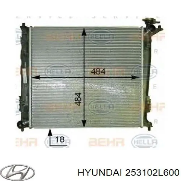 Água radiador Hyundai/Kia 253102L600 precio, desde 78,41 EUR